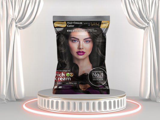 Hair Cream Color - Natural Black - Pack of 4