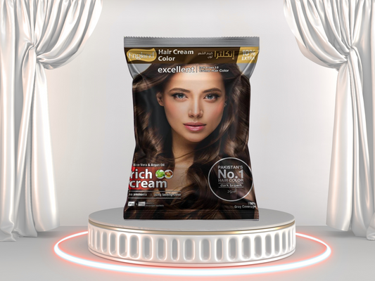 Hair Cream Color - Dark Brown - Pack of 4